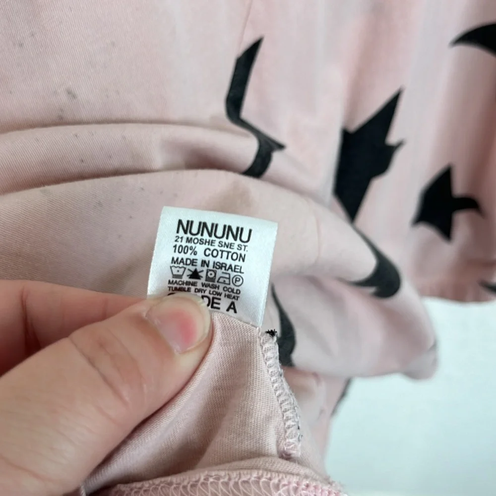nununu Star Long Sleeve Thumbs A Line Swing Dress